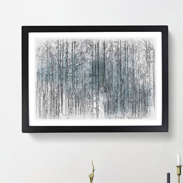 Forest in the Blue - Picture Frame Graphic Art Print East Urban Home Frame Option: Black Framed, Size: 40cm H x 60cm W x 2cm D on Productcaster.