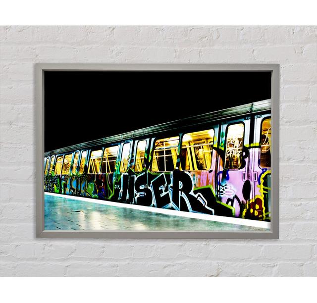 Underground Graffiti Tube Framed Print 17 Stories Size: 100cm H x 141.4cm W x 3.3cm D on Productcaster.