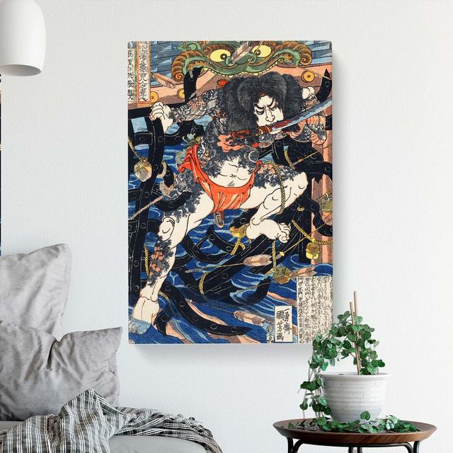 Rori Hakucho Chojun by Utagawa Kuniyoshi - Wrapped Canvas Painting East Urban Home Size: 76cm H x 50cm W x 3cm D on Productcaster.