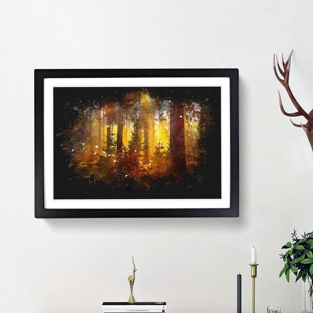 Mystery Forest - Picture Frame Graphic Art Print East Urban Home Size: 33cm H x 45cm W x 2cm D, Frame Option: Black Framed on Productcaster.