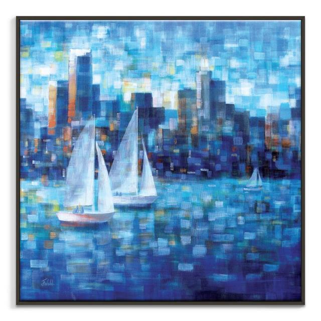 Sailing I' Framed Painting on Canvas East Urban Home Frame Options: Black, Size: 61cm H x 61cm W on Productcaster.