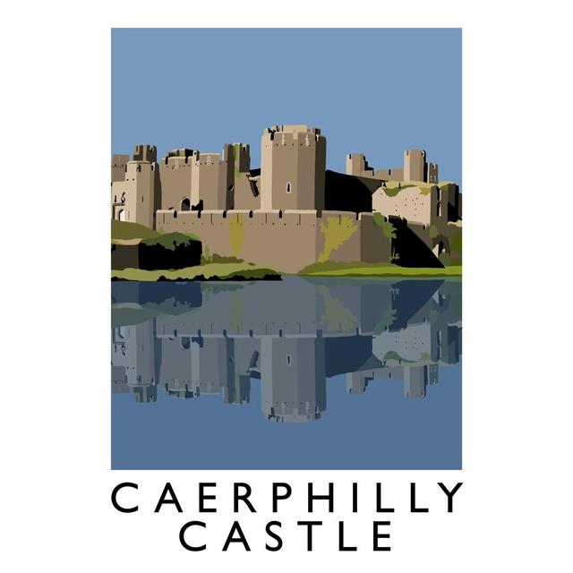 Caerphilly Castle by Richard O'Neil - Graphic Art Print on Paper East Urban Home Format: No Frame, Size: 50 cm H x 40 cm W x 1 cm D on Productcaster.