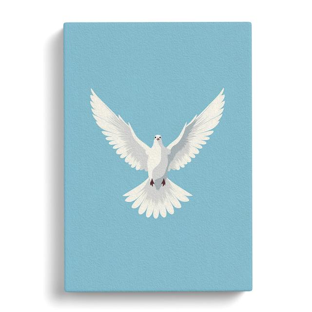 Dove Bird Minimalism - Art Prints Marlow Home Co. Size: 50cm H x 35cm W x 3cm D on Productcaster.