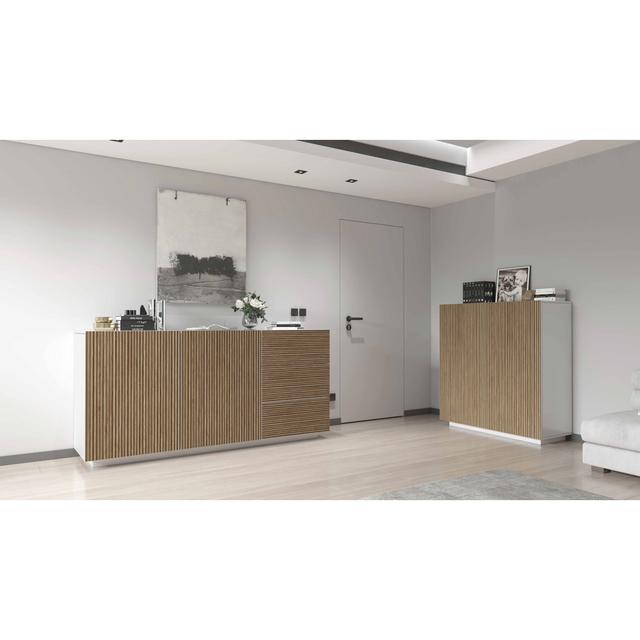 Sideboard Allare 180 cm ModernMoments Farbe: Braun/Weiß on Productcaster.