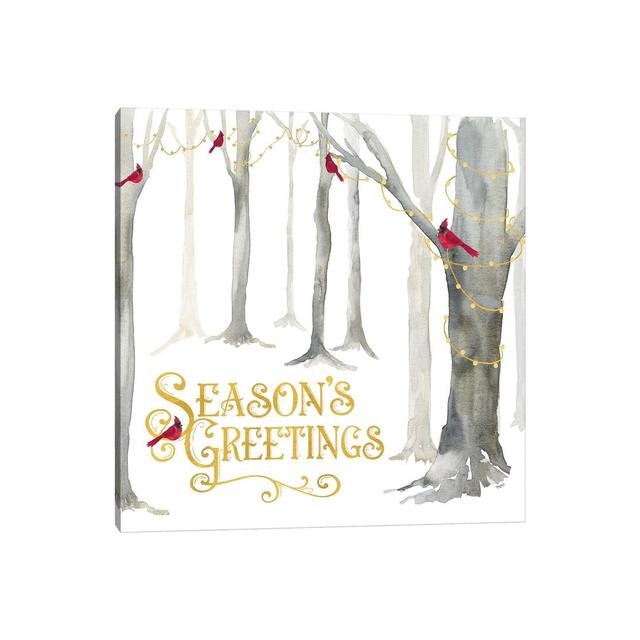 Christmas Forest IV Seasons Greetings by Tara Reed - Wrapped Canvas Painting The Seasonal Aisle on Productcaster.