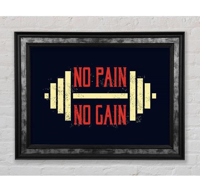 No Pain No Gain 2 - Single Picture Frame Art Prints Ebern Designs Size: 84.1cm H x 142.2cm W on Productcaster.