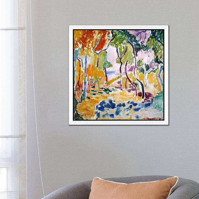 'Landscape near Collioure (Study for Le Bonheur de Vivre), 1905' by Henri Matisse- Floater Frame Painting Print on Canvas Ebern Designs Size: 66cm H x on Productcaster.