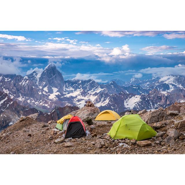 High Mountain View by Alexbrylov - Wrapped Canvas Photograph Alpen Home Size: 81cm H x 122cm W on Productcaster.