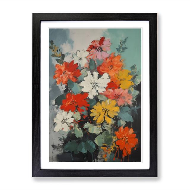 FRM-V0523-921X Flowers Mid Century Style Vol.2 - Picture Frame Graphic Art ClassicLiving on Productcaster.