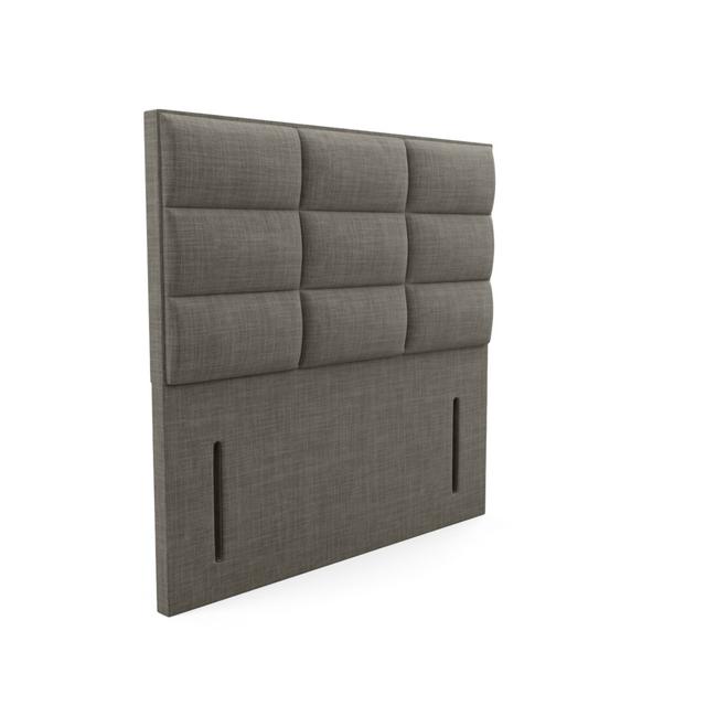 Upholstered Headboard Ebern Designs Size: Small Single, Upholstery: Wool - Grey on Productcaster.