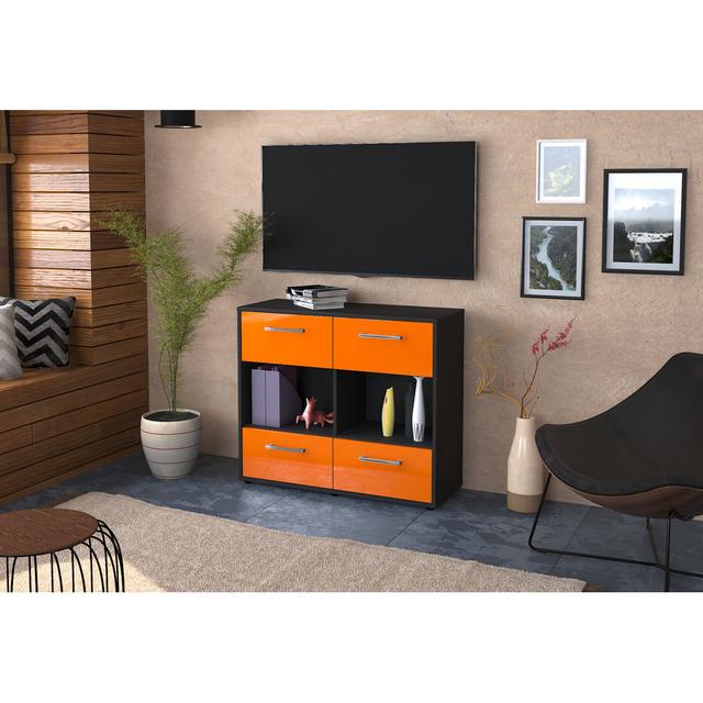 Sideboard Daniela Brayden Studio Farbe (Korpus/Front): Orange/Anthrazit on Productcaster.