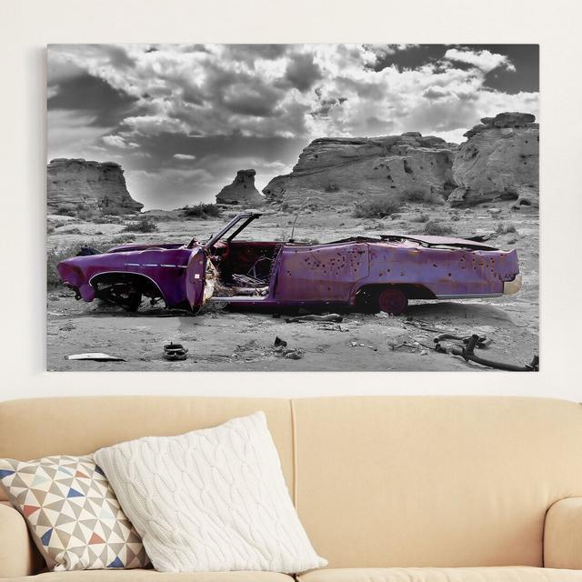 Pink Cadillac - Wrapped Canvas Art Prints Williston Forge Size: 120cm H x 180cm W on Productcaster.