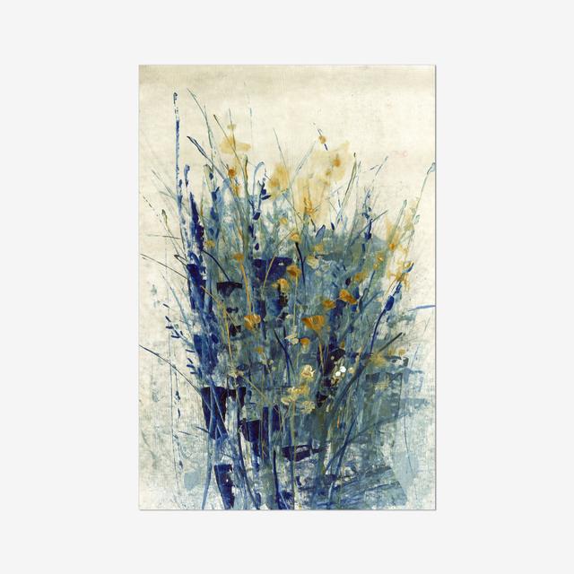 Indigo Floral II by Timothy O' Toole - Painting Print Mercury Row Size: 46cm H x 30cm W, Format: Paper Print on Productcaster.