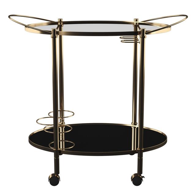 Serving Cart Blue Elephant Frame Colour: Champagne on Productcaster.