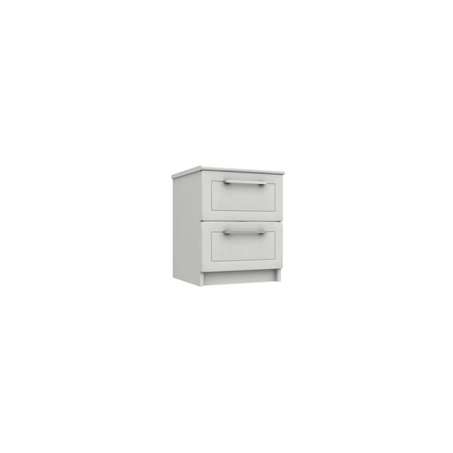 Allenna 2 Drawer Bedside Table 17 Stories Colour: White Gloss on Productcaster.