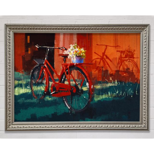 The Red Bike In Amsterdam Framed Print Bright Star Size: 21cm H x 29.7cm W x 3cm D on Productcaster.