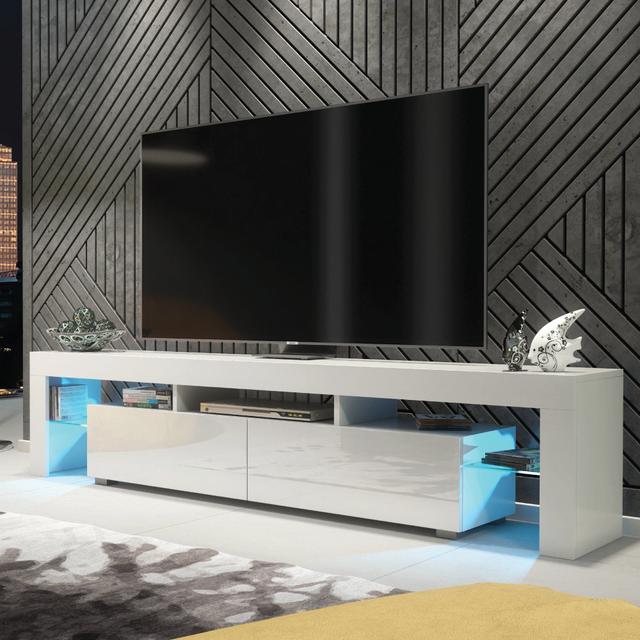 Cania TV Stand for TVs up to 65" Metro Lane Colour: White on Productcaster.