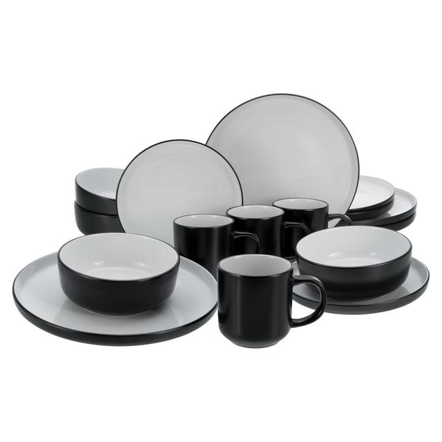 Creatable Nordic Cool Black Dinnerware - Set of 16 Creatable on Productcaster.