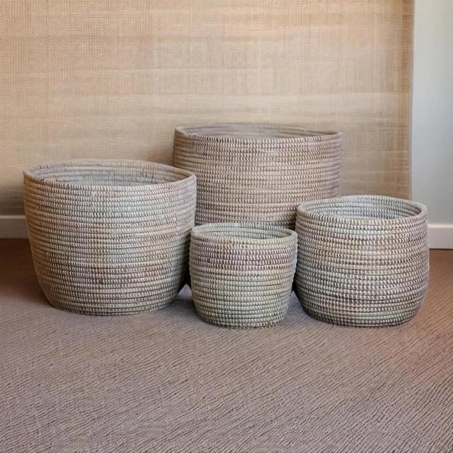 Corrigan Rattan General Basket Corrigan Studio Colour: Light Beige on Productcaster.