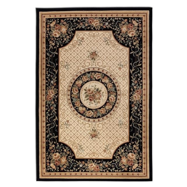 Adraskan Oriental Machine Woven Black Area Rug Nouristan Rug Size: Rectangle 120 x 170cm on Productcaster.