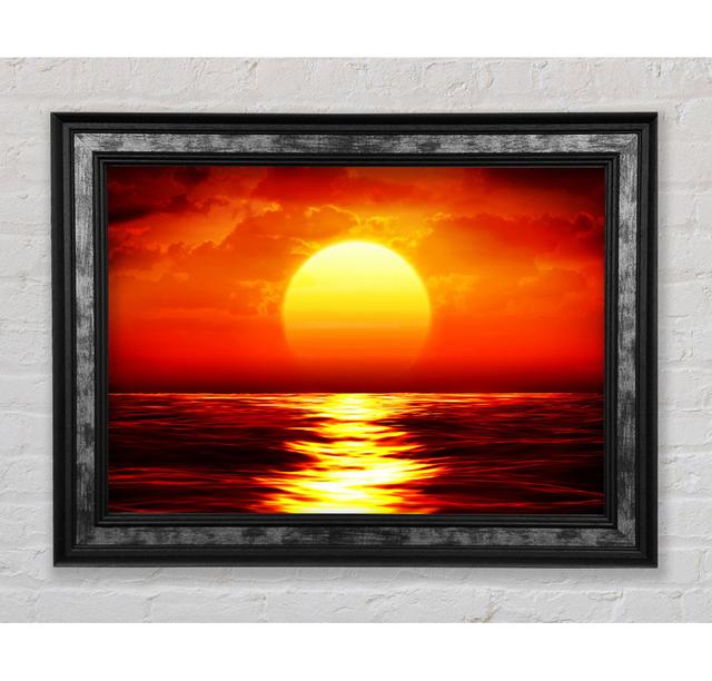 Fire Glow Framed Print Highland Dunes Size: 100cm H x 141.4cm W x 8cm D on Productcaster.