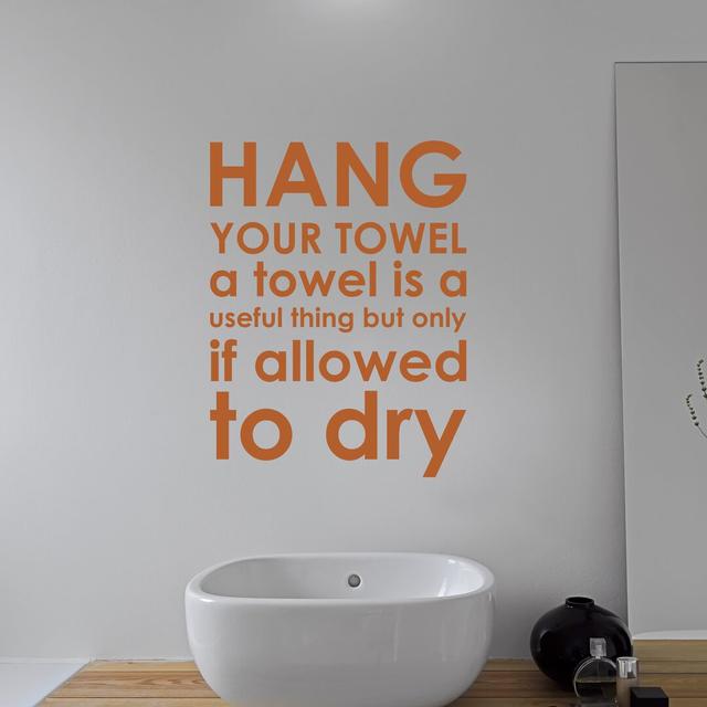 Hang Bathroom Rules Wall Sticker Happy Larry Colour: Pink on Productcaster.