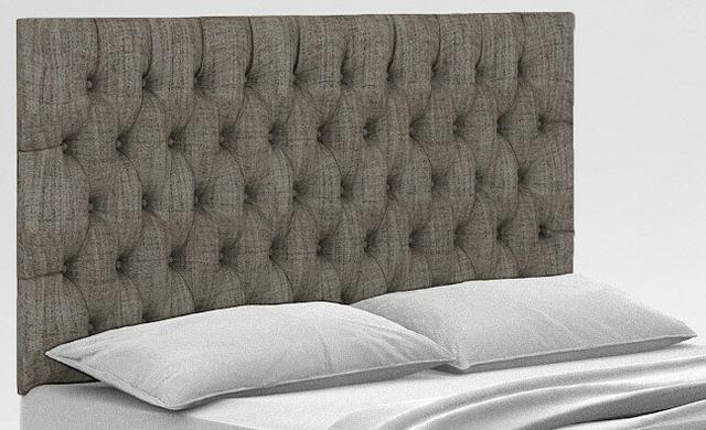 Karen Upholstered Headboard Etta Avenue Size: Single (3'), Colour: Wool Grey on Productcaster.