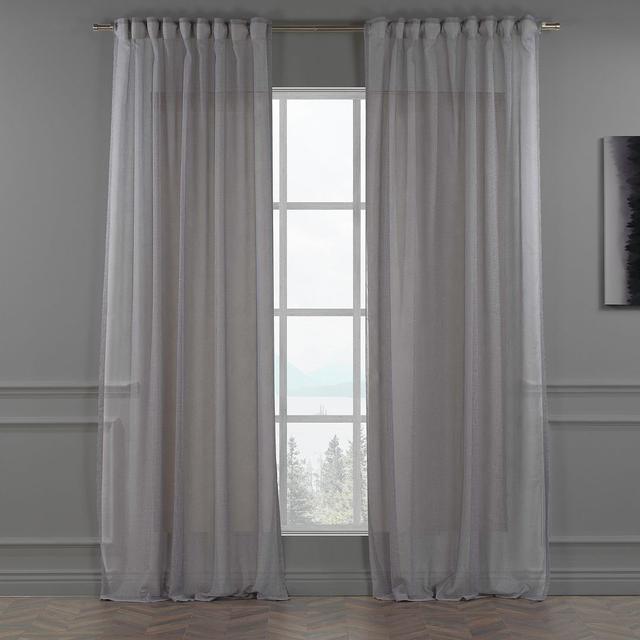 Gardinen-Set mit Stangendurchzug, transparent (Set of 2) Lilijan Home & Curtain Farbe: Grau, Panel-Größe: 140 cm L x 325 cm L on Productcaster.