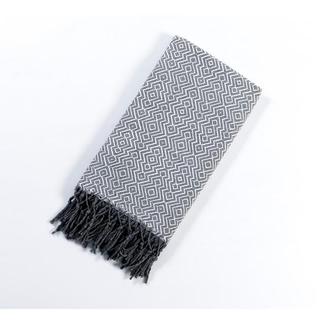 Schwindt Machine Woven Throw Blanket Latitude Run Colour: Light Grey on Productcaster.