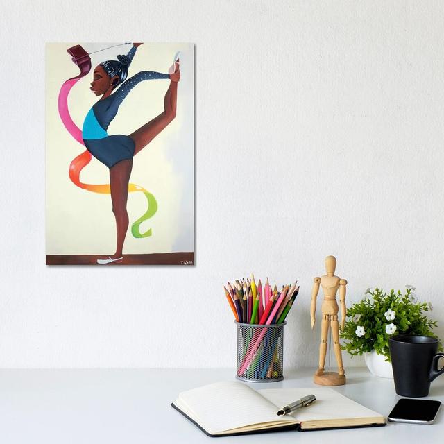 Little Gymnast by Tiffani Glenn - Painting Print on Canvas Latitude Run Format: Wrapped Canvas, Size: 30.48cm H x 20.32cm W x 1.91cm D on Productcaster.