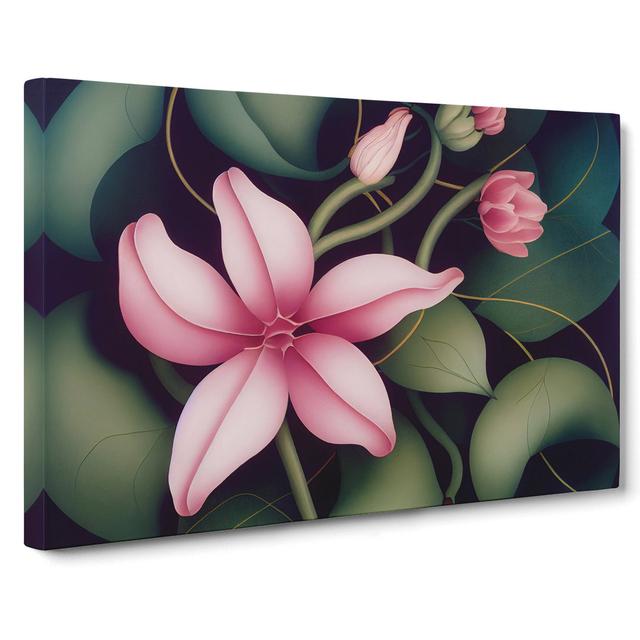 Expressive Flowers - Wrapped Canvas Graphic Art ClassicLiving Size: 35cm H x 50cm W x 3cm D on Productcaster.