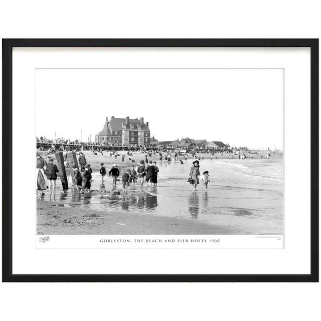 'Gorleston, the Beach and Pier Hotel 1908' by Francis Frith - Picture Frame Photograph Print on Paper The Francis Frith Collection Size: 40cm H x 50cm on Productcaster.