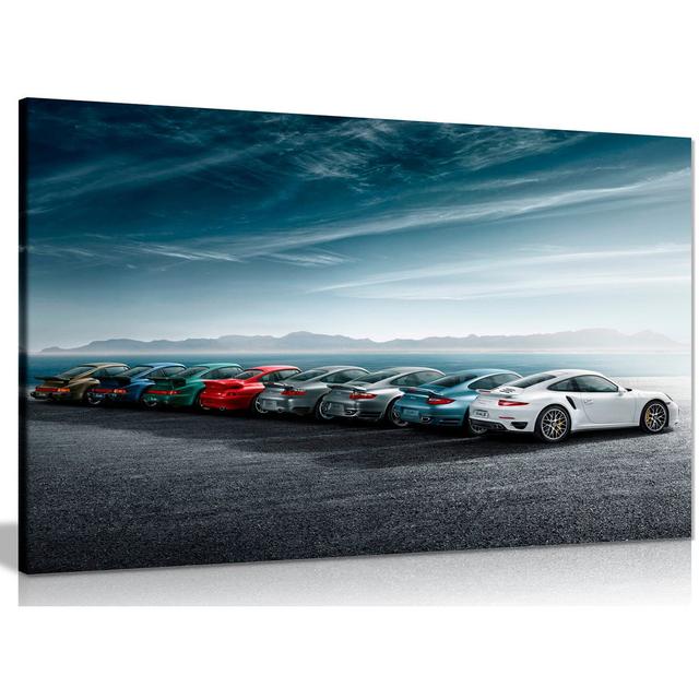 Porsche 911 Turbo History Lineage Canvas Wall Art Picture Print Panther Print Size: 20cm H x 31cm W on Productcaster.