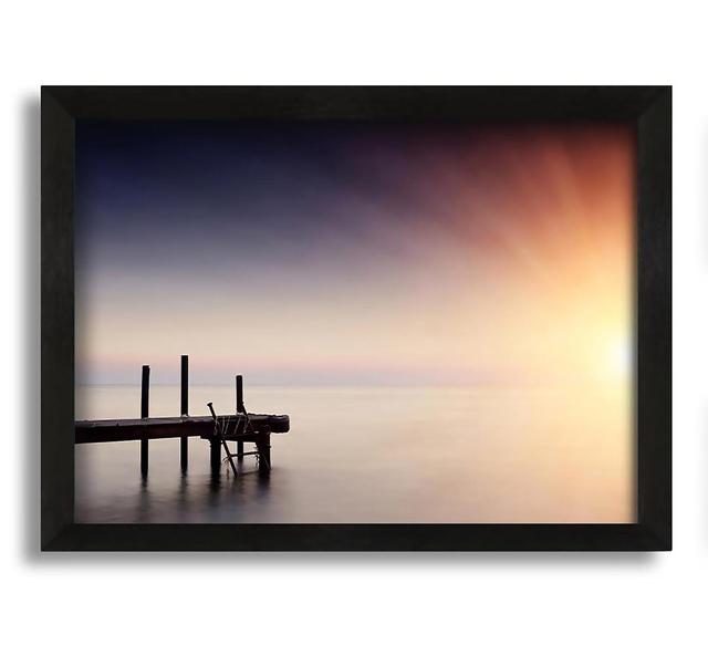 Calmness Framed Print House of Hampton Format: Black Framed Canvas, Size: 42cm H x 60cm W on Productcaster.