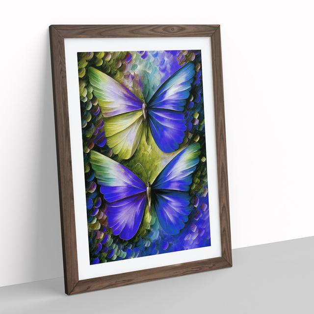 Pair of Butterflies No.4 Brambly Cottage Format: Walnut Framed, Size: 36cm H x 27cm W on Productcaster.