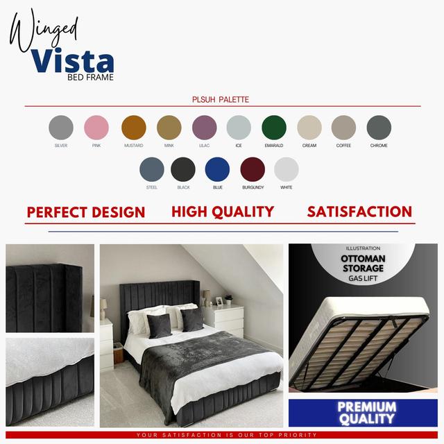 Vista Bed Britainsleep Colour: Black, Size: Double (4'6) on Productcaster.