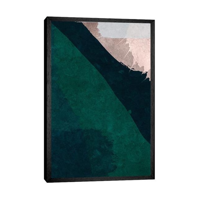 Brush Diptych Green I by Dane Shue - Gallery-Wrapped Canvas Giclée on Canvas Ebern Designs Size: 66.04cm H x 45.72cm W x 3.81cm D, Format: Black Frame on Productcaster.