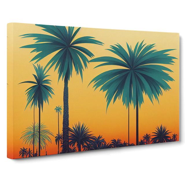 Picturesque Palm Trees - Wrapped Canvas Print 17 Stories Size: 40cm H x 60cm W x 3cm D on Productcaster.