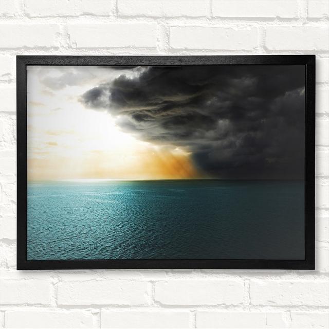 Sea Storm Framed Print House of Hampton Size: 21cm H x 29.7 cm W on Productcaster.