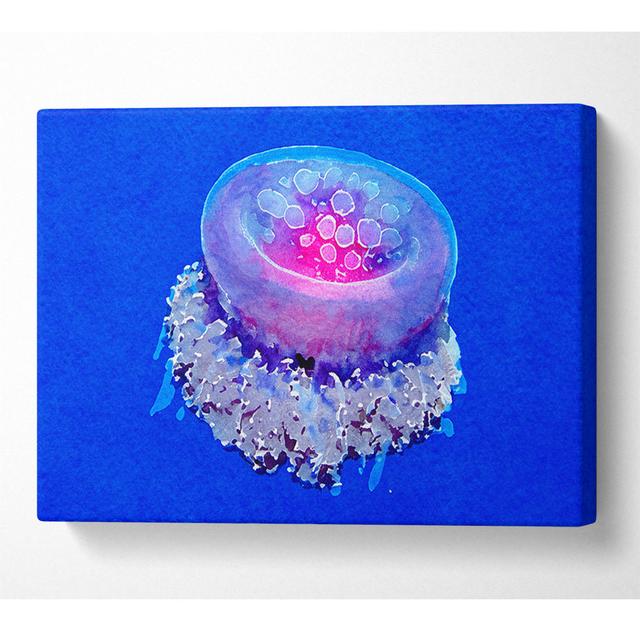 Jellyfish - Wrapped Canvas Art Prints House of Hampton Size: 81cm H x 121.9cm W x 10cm D on Productcaster.