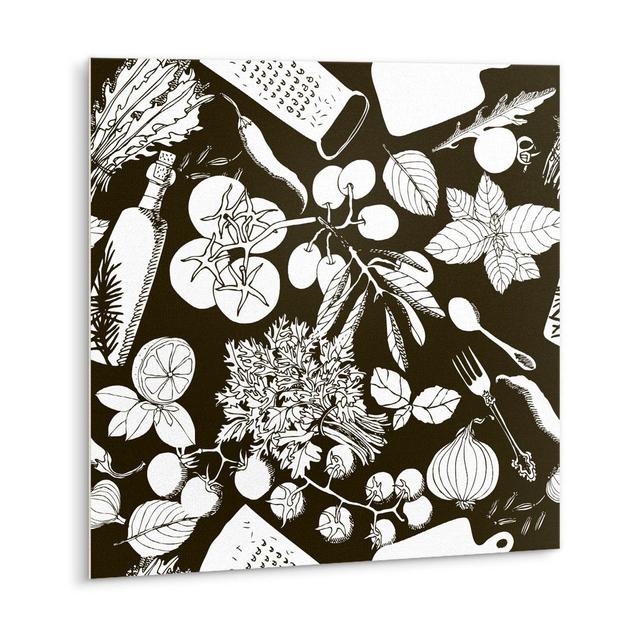 Charna 30 x 30 cm PVC Singular Tile in Black/White Ivy Bronx on Productcaster.