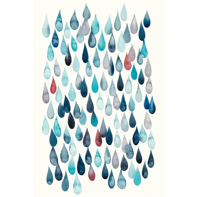 Watercolour Drops I by Grace Popp - Wrapped Canvas Painting Metro Lane Size: 76cm H x 51cm W on Productcaster.