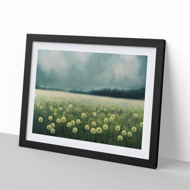 Dandelion Field Vol.4 - Picture Frame Graphic Art Marlow Home Co. Size: 46cm H x 64cm W x 2cm D, Frame Colour: Black on Productcaster.