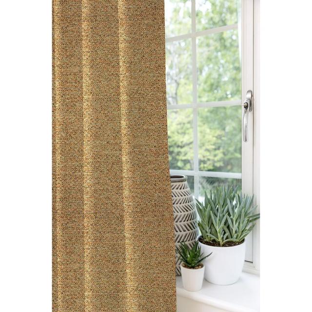 Ayanti Mcalister Highlands Pencil Pleat Room Darkening Thermal Curtains (Set of 2) 17 Stories Panel Size: 167 W x 137 D cm, Colour: Ochre on Productcaster.