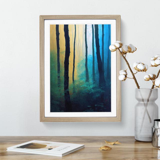 Abundant Forest - Single Picture Frame Painting Alpen Home Size: 46cm H x 34cm W x 2cm D, Frame Colour: Oak on Productcaster.