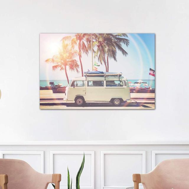 Camper Van by Sisi & Seb - Wrapped Canvas Photograph Print House of Hampton Size: 66.04cm H x 101.6cm W x 1.91cm D on Productcaster.