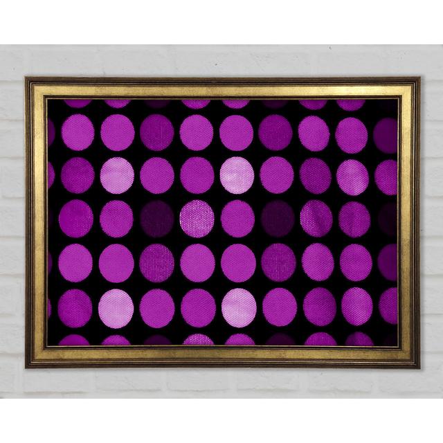 Purple Circles - Single Picture Frame Art Prints Brayden Studio Size: 42cm H x 59.7cm W x 1.5cm D on Productcaster.