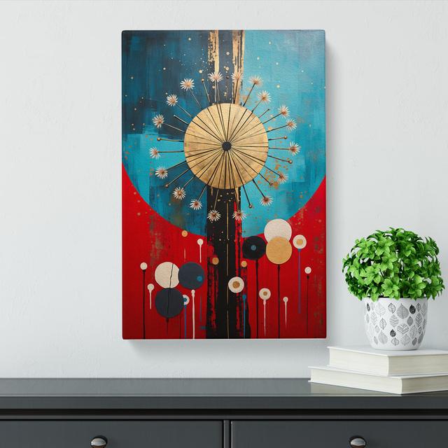 Dandelion Constructivism No.4 - Wrapped Canvas Art Prints Metro Lane Size: 60cm H x 40cm W x 3cm D on Productcaster.