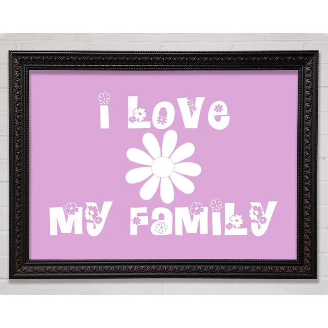 I Love My Family Happy Larry Colour: Pink, Size: 100cm H x 141.4cm W on Productcaster.