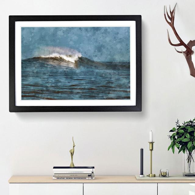 Wave Rising - Picture Frame Painting Print East Urban Home Frame Option: Black Framed, Size: 33cm H x 45cm W x 2cm D on Productcaster.